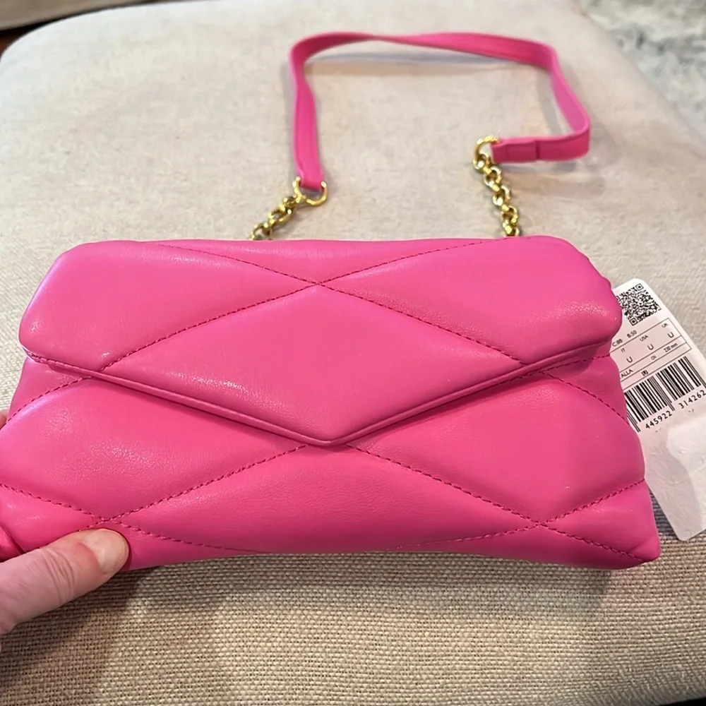 Mango Pink Quilted Chain Bag/NWT